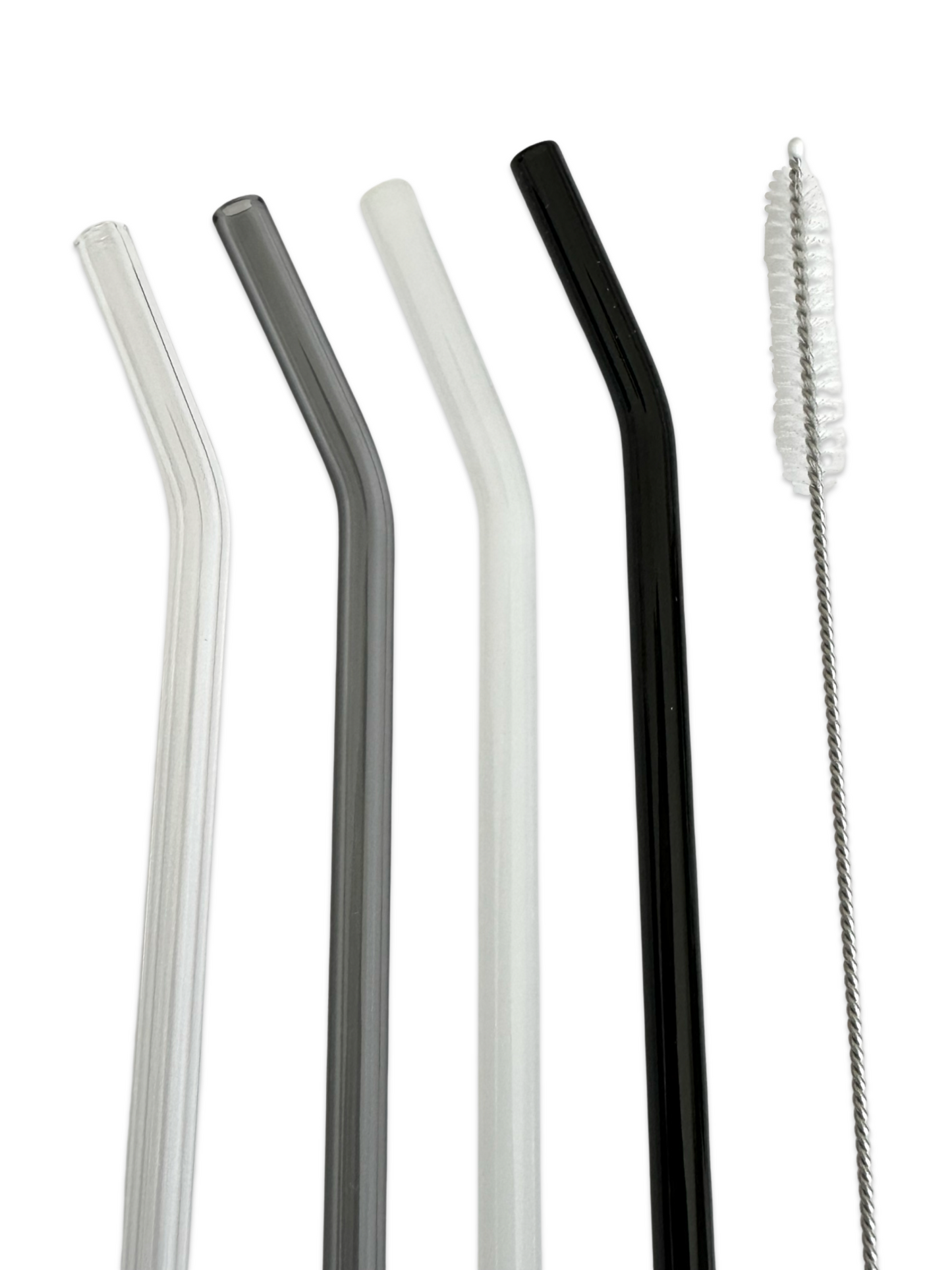 Glass Straws - Black & White