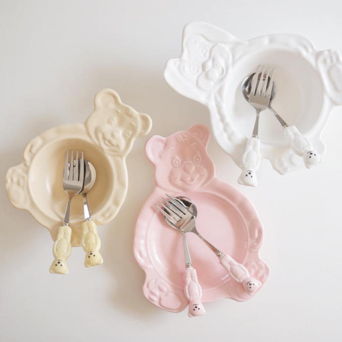 Teddy Bear Spoon & Fork Set