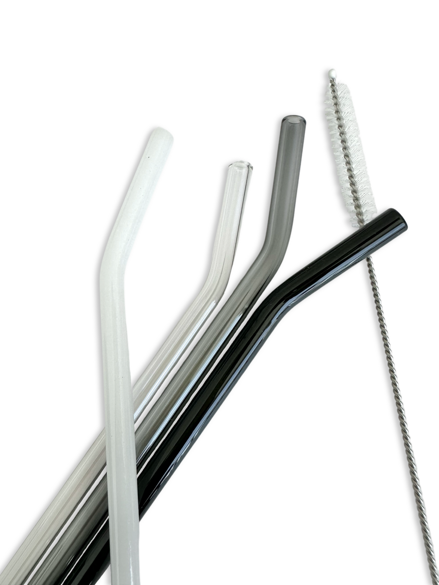 Glass Straws - Black & White